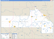 Yellow Medicine County Wall Map Basic Style